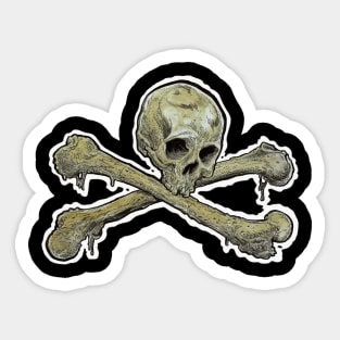 Zombie Skull 'n' Crossbones Sticker